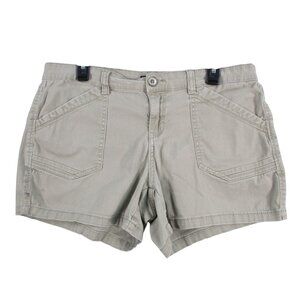 Supplies Womens Khaki Casual Shorts Size 14 32W Cotton Blend Made In Vietnam
